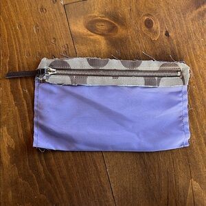 Coach Interior Zip Pocket including Zipper and Brown Pull Replacement Parts